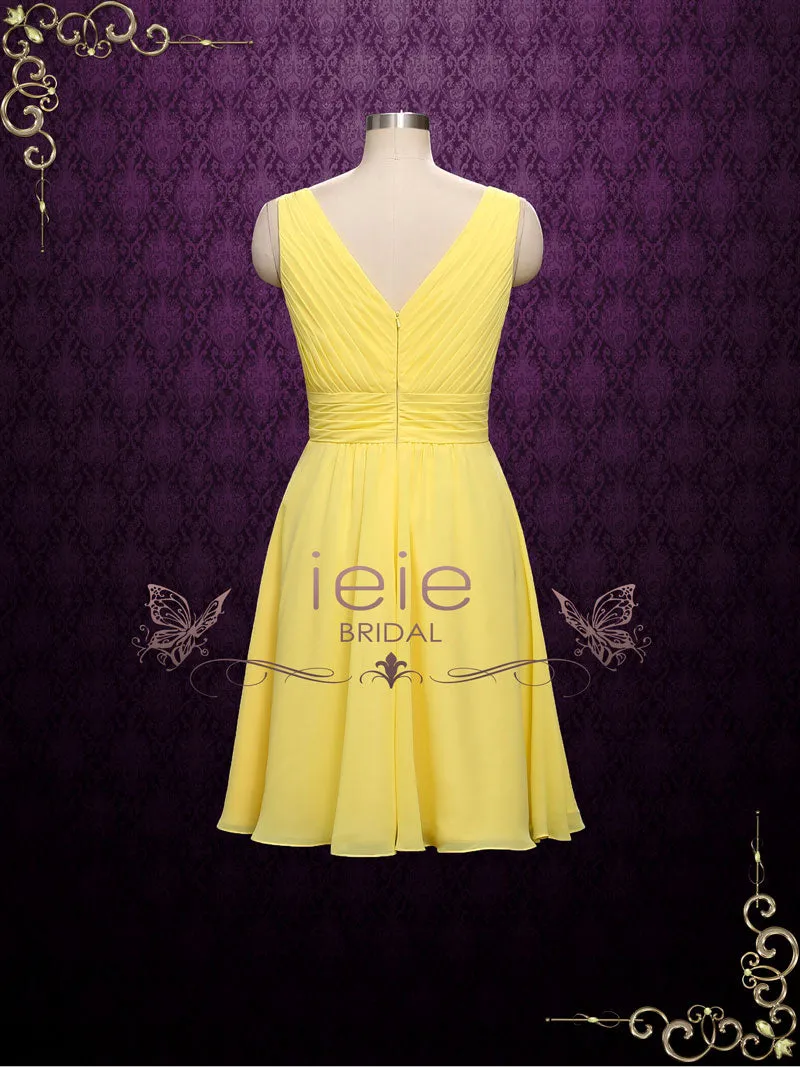 Short Chiffon Bridesmaid Dress | A1