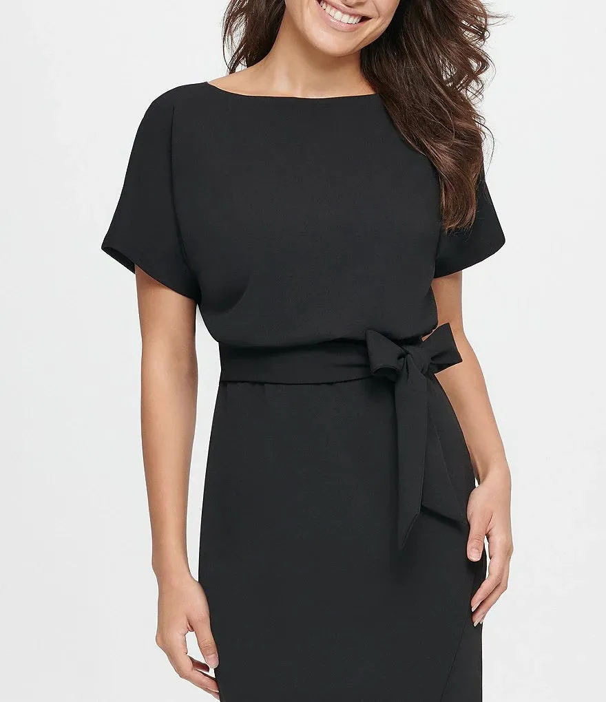 Short Sleeve Blouson Dress