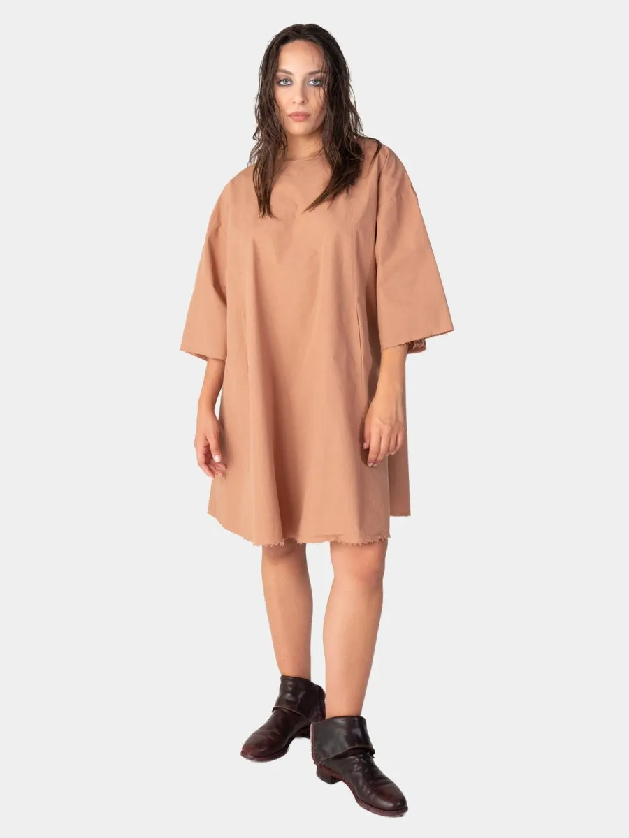 Short Sleeve Mini Cotton Swing Dress