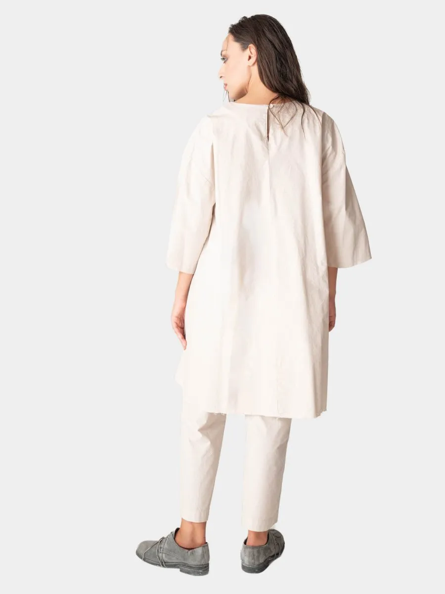 Short Sleeve Mini Cotton Swing Dress