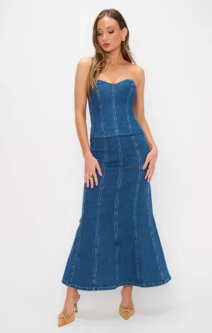 Show Me Your Mumu | Baton Rouge Skirt {Blue Indigo}