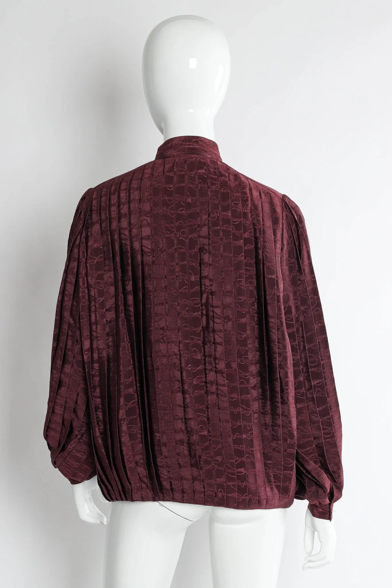 Silk Accordion Pleat Blouse