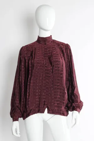 Silk Accordion Pleat Blouse