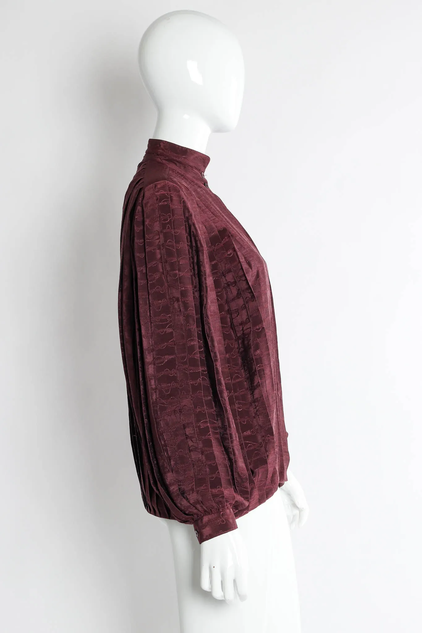 Silk Accordion Pleat Blouse