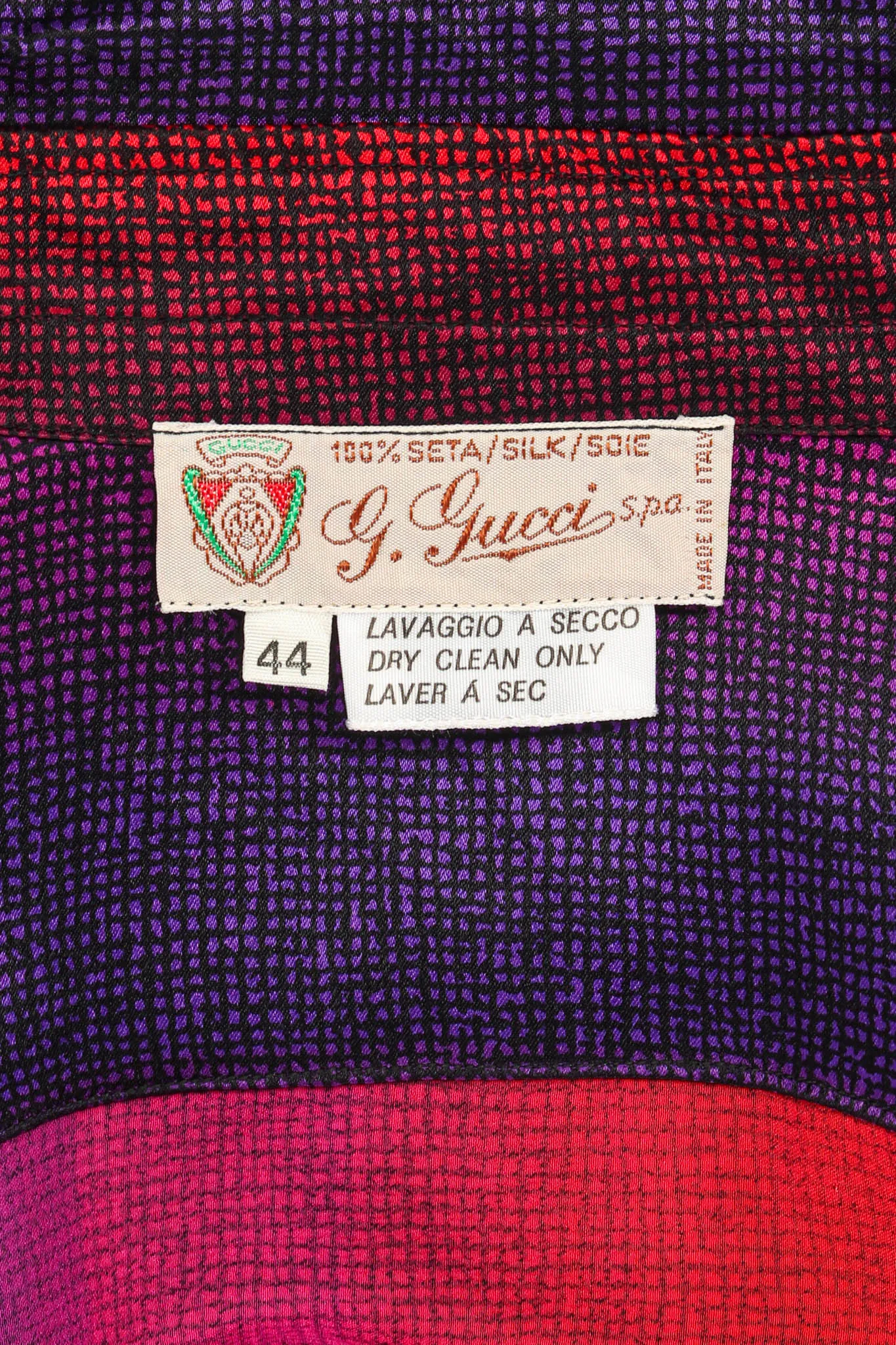 Silk Ombré Crosshatch Blouse