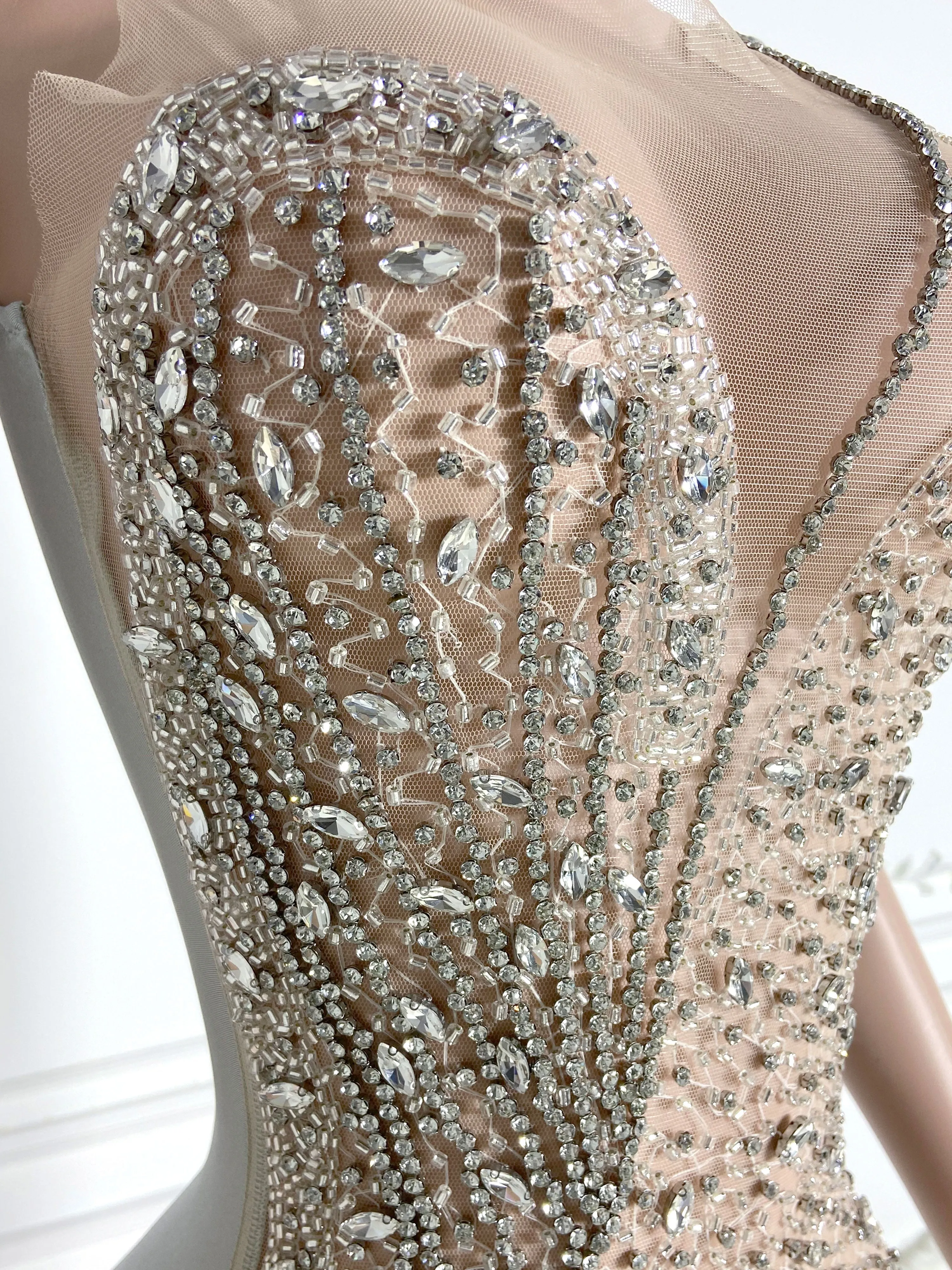 Silver Mini Multi Stone Dress