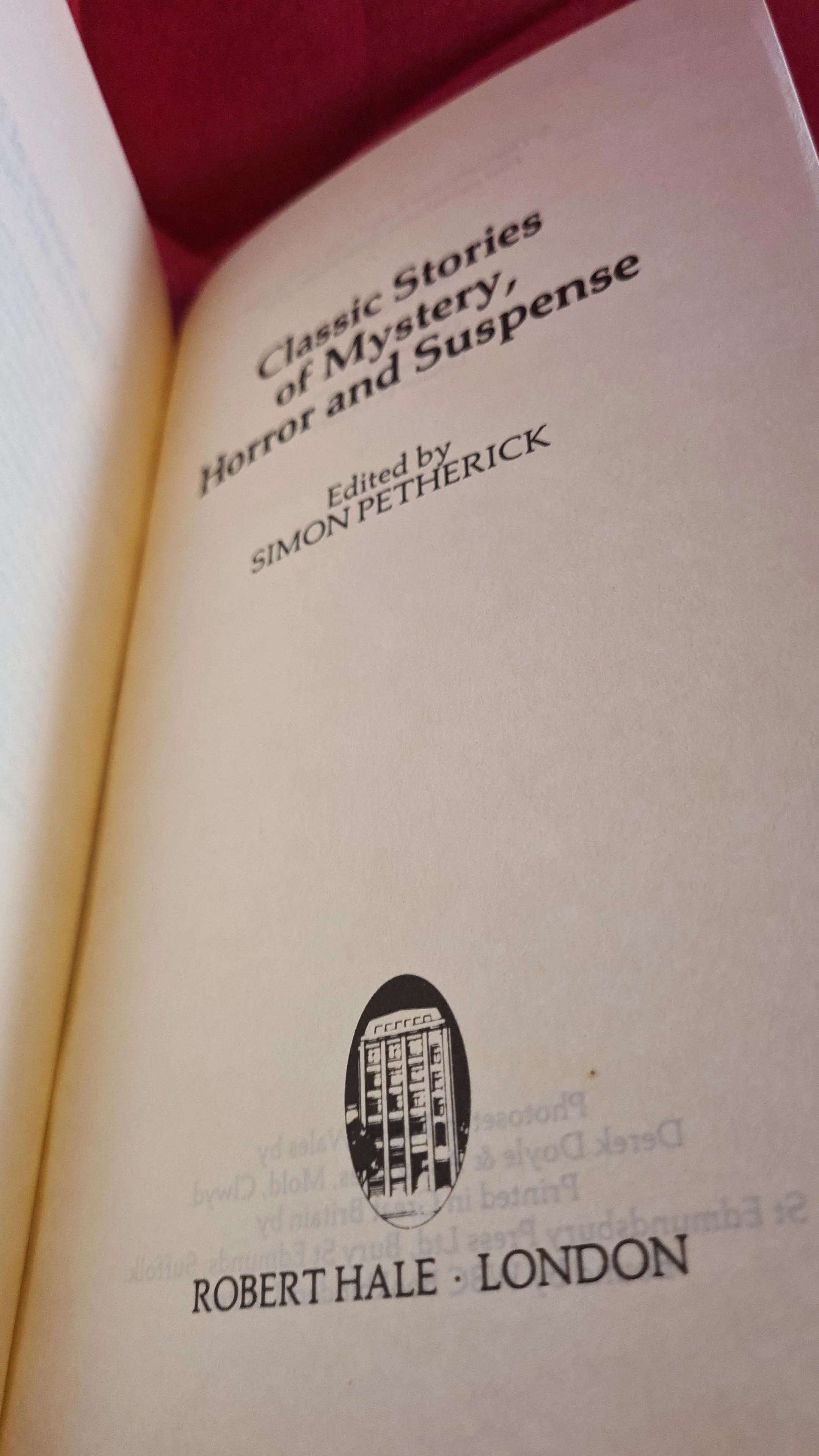 Simon Petherick - Classic Stories Of Mystery Horror & Suspense, Robert Hale, 1987