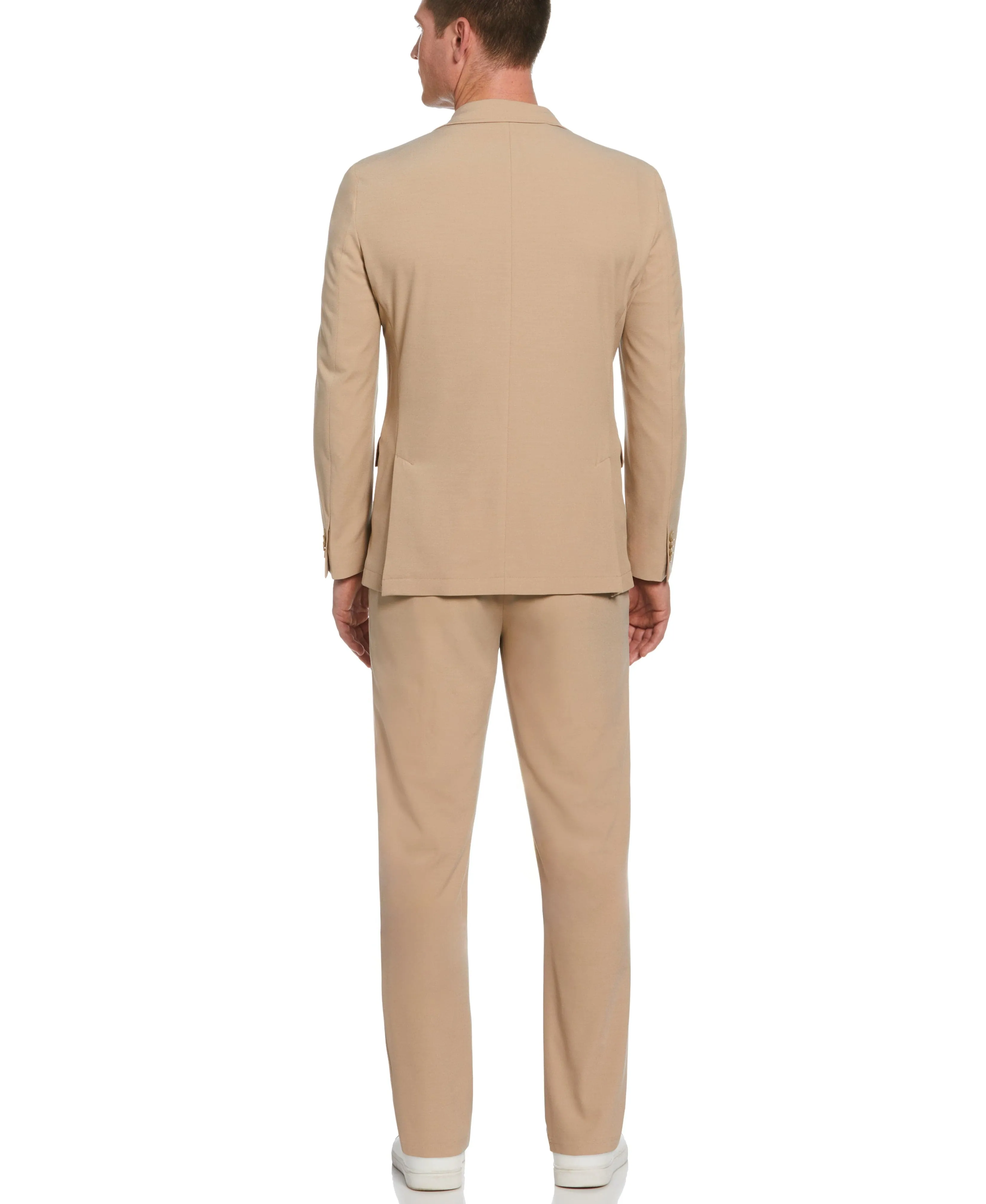Slim Fit Tan Stretch Tech Suit