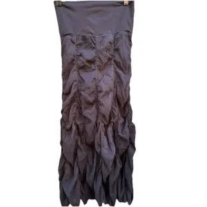 Solitare Skirt Black‎ Ruched Peasant Goth Whimsigoth Witchy Bubble , Size Small