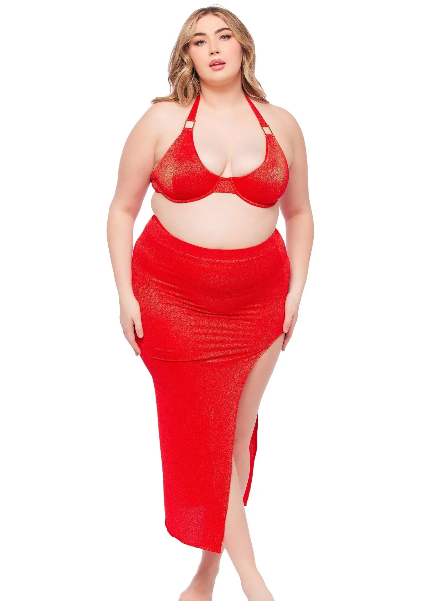Sorrento Skirt - Blaze Lurex