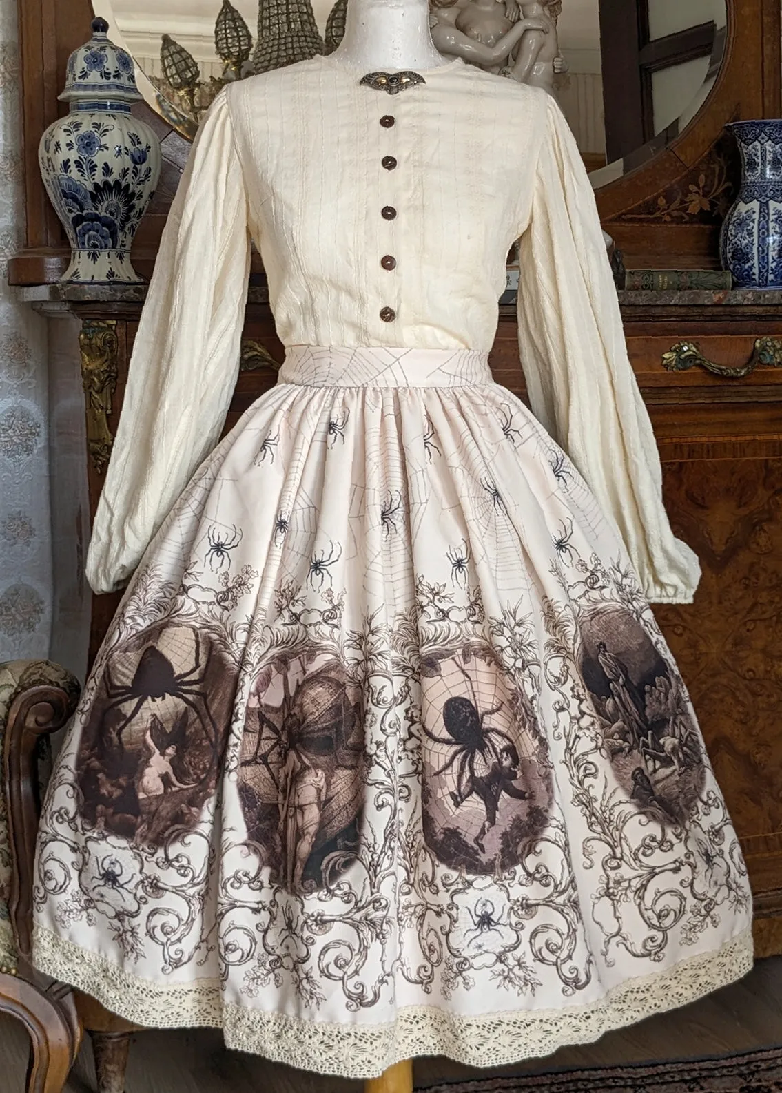 Spider skirt Ecru