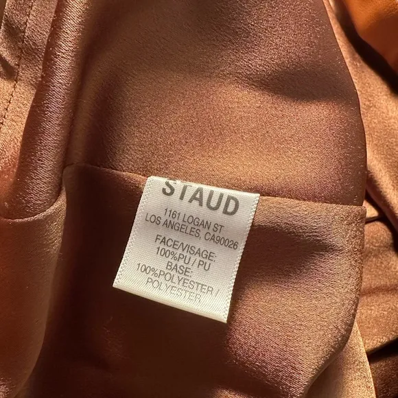 Staud • Faux Leather Orchid Skirt in Whiskey