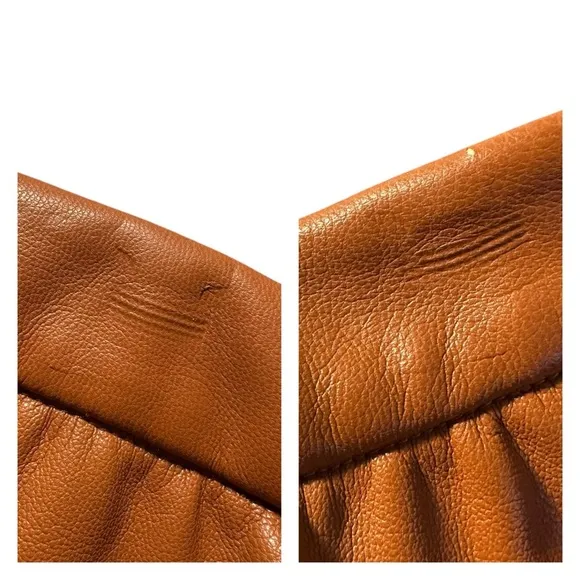 Staud • Faux Leather Orchid Skirt in Whiskey