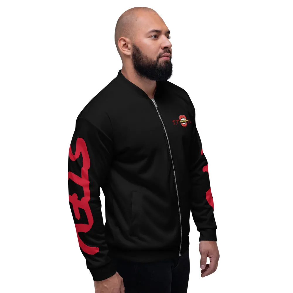 STFU Classic Logo Unisex Bomber Jacket - Black