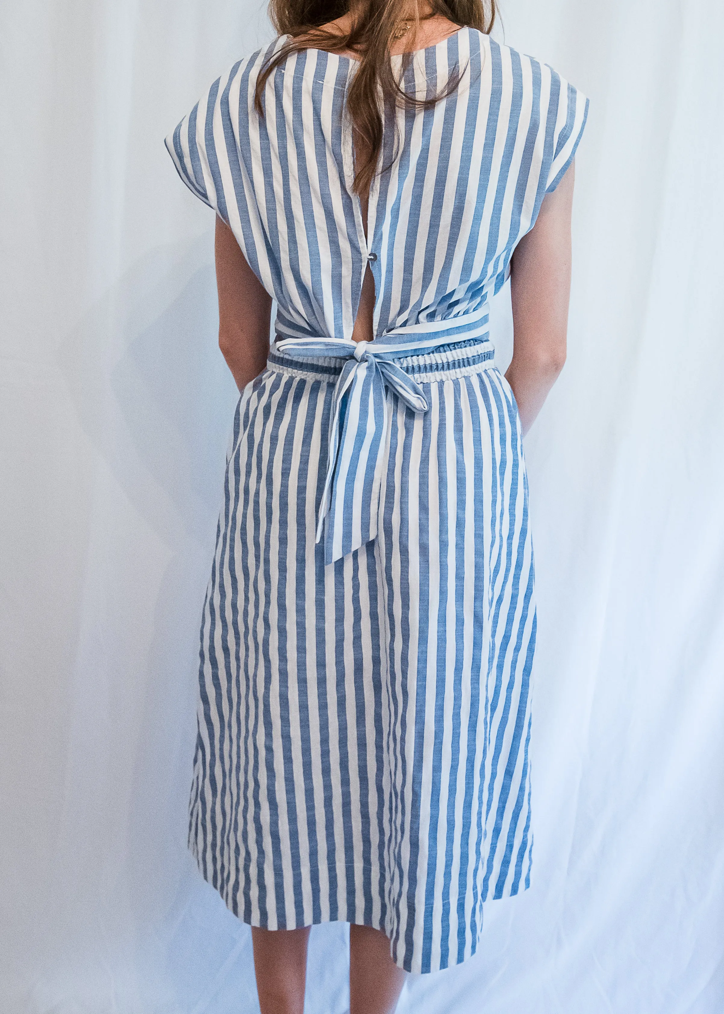 Stripes on Stripes Linen Blue Set