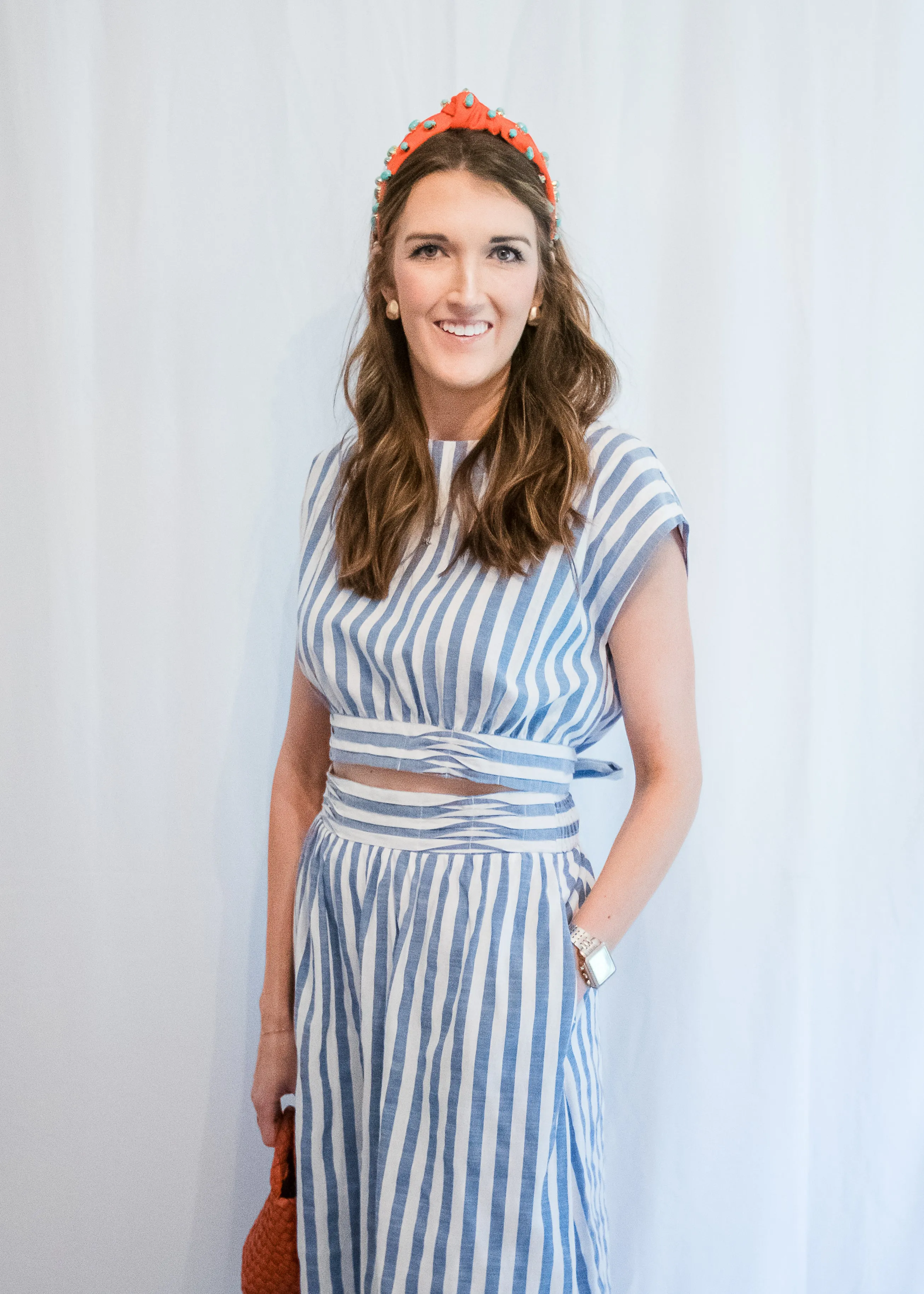 Stripes on Stripes Linen Blue Set