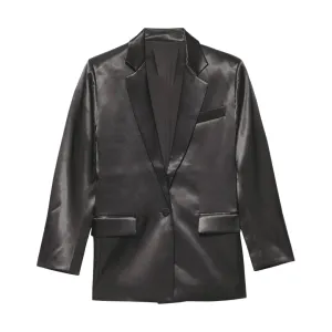 Strong Shoulder Blazer - Noir