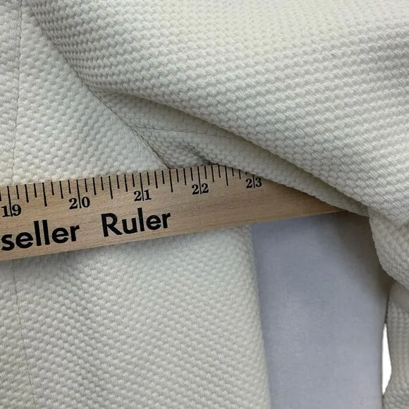 Talbots Blazer Jacket Lined Long Sleeves Women’s Size 16W Cream With Black Trim
