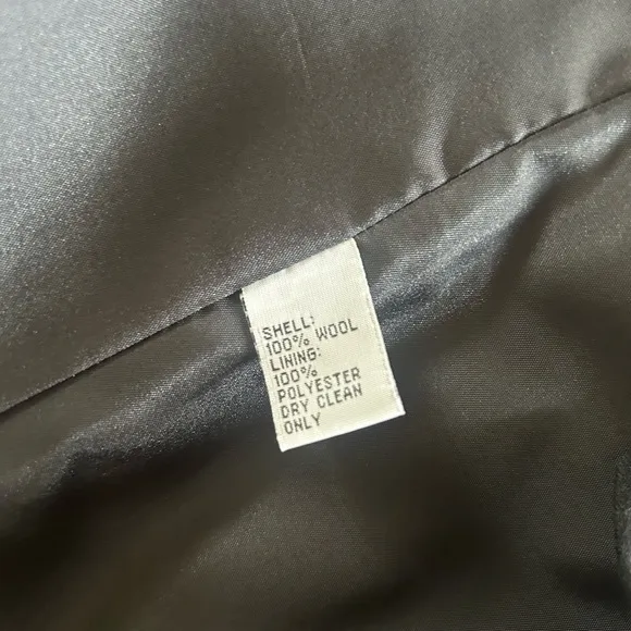Talbots Womens Jacket 100% Wool Toggle Front Closure Black Color Plus Size 16