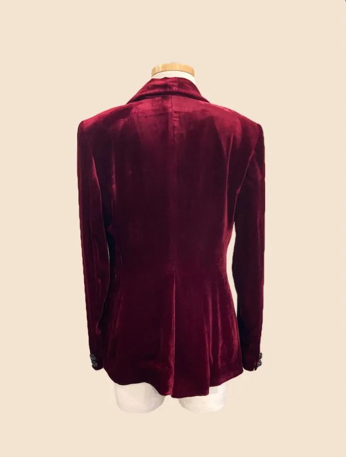 T.ba Swing Lux Jacket In Moss Silk Velvet