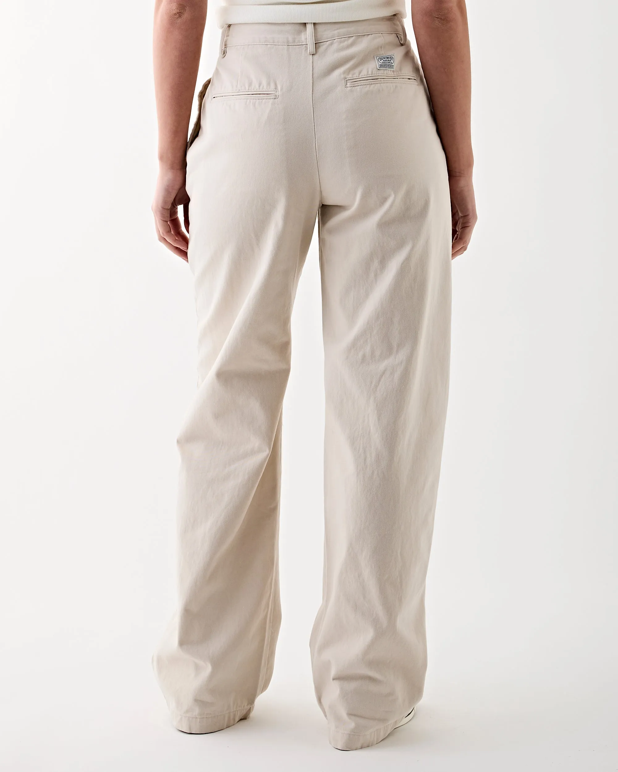 Teri Wide Leg Chino Ivory