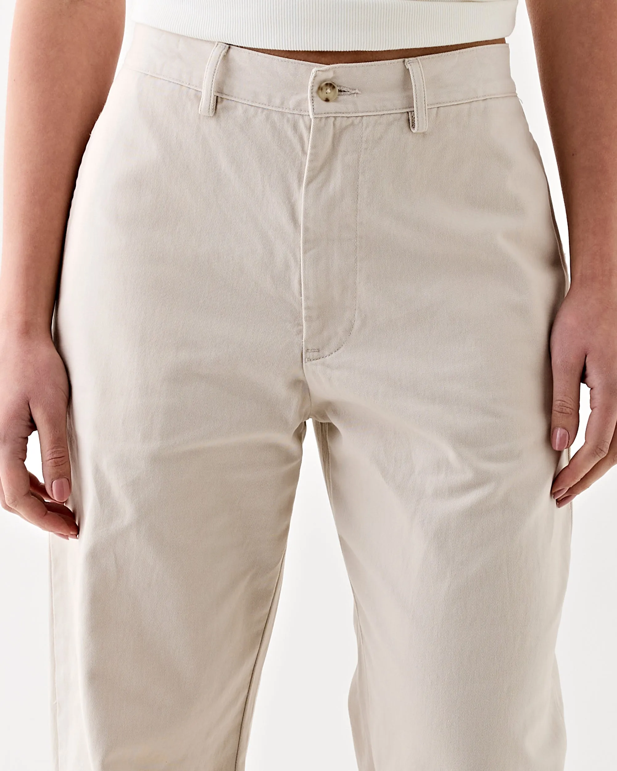 Teri Wide Leg Chino Ivory