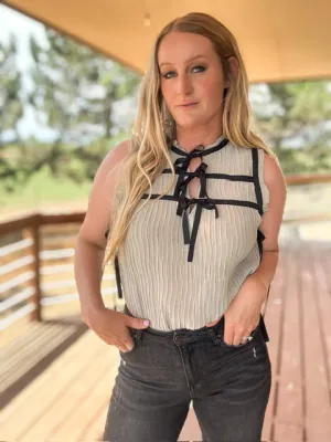The Brunch And Bubbly Ribbon Top