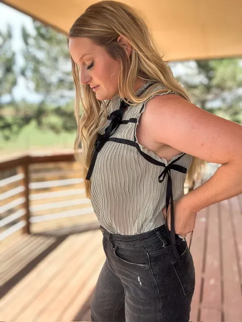 The Brunch And Bubbly Ribbon Top
