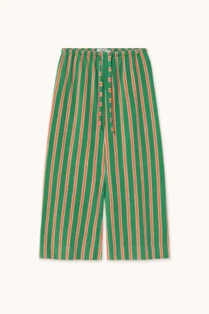 The Tiny Big Sister Towel Striped Straight Skirt - Emerald