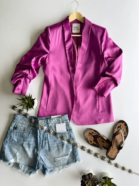 The Western Barbie Satin Blazer
