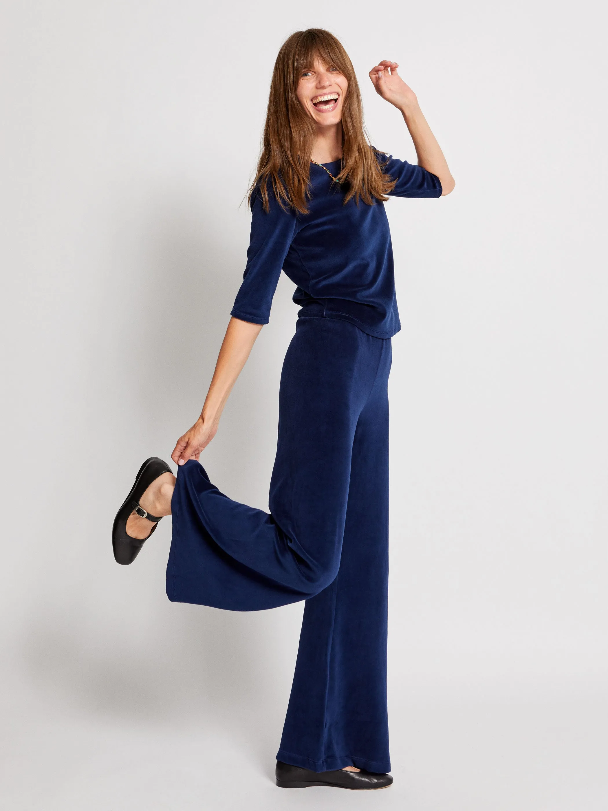 The Zephyra Flare Pants in Velour