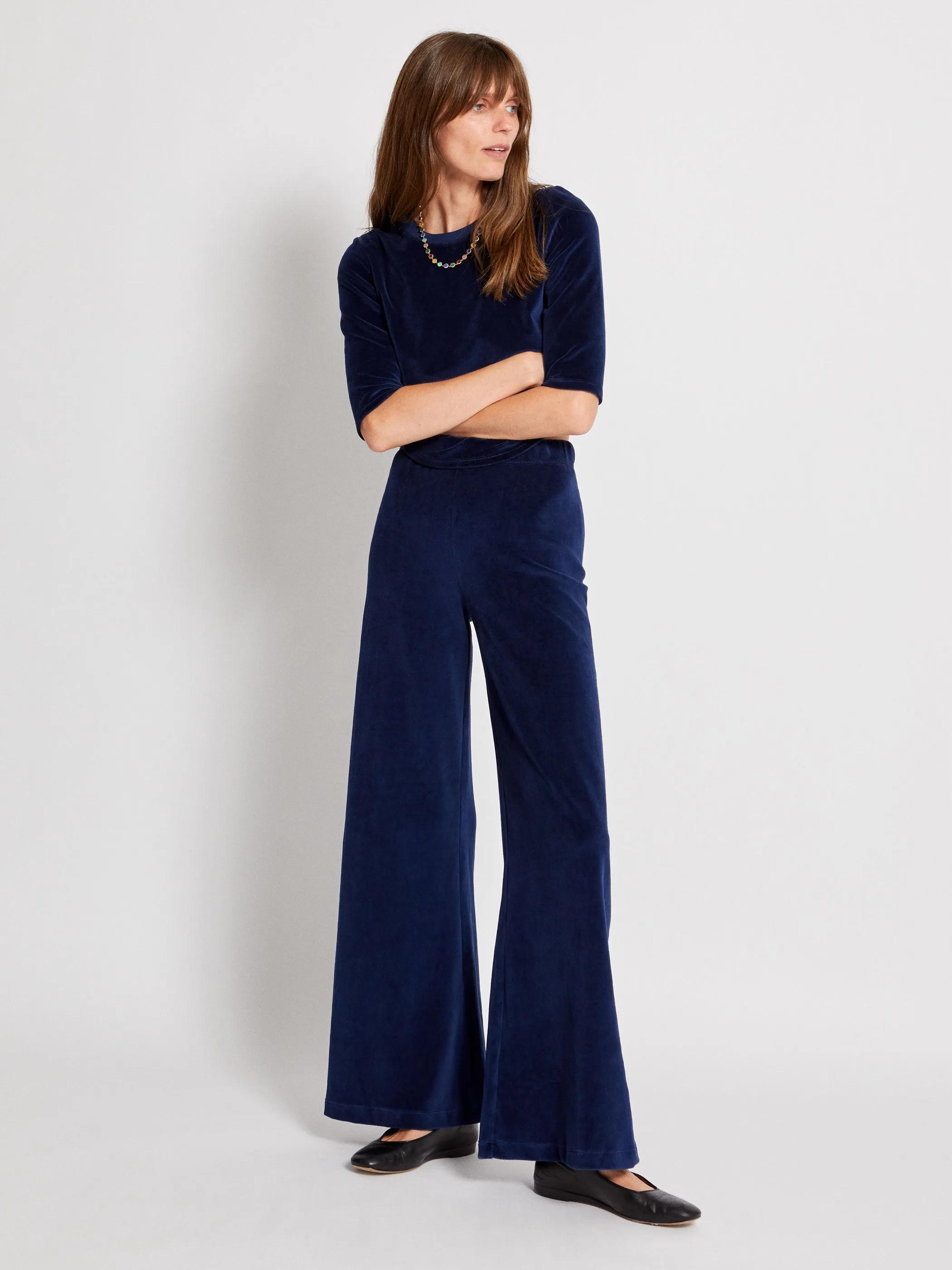 The Zephyra Flare Pants in Velour