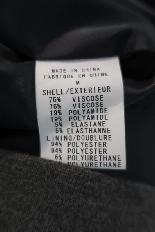 Theory Double Breasted Jacket Gerda Dark Gray Melange Jersey Size Medium