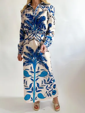 Tropics A-Line Midi Skirt