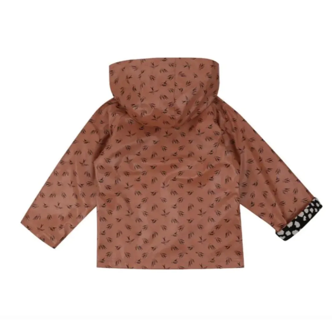 Turtle Dove Bird Print Raincoat