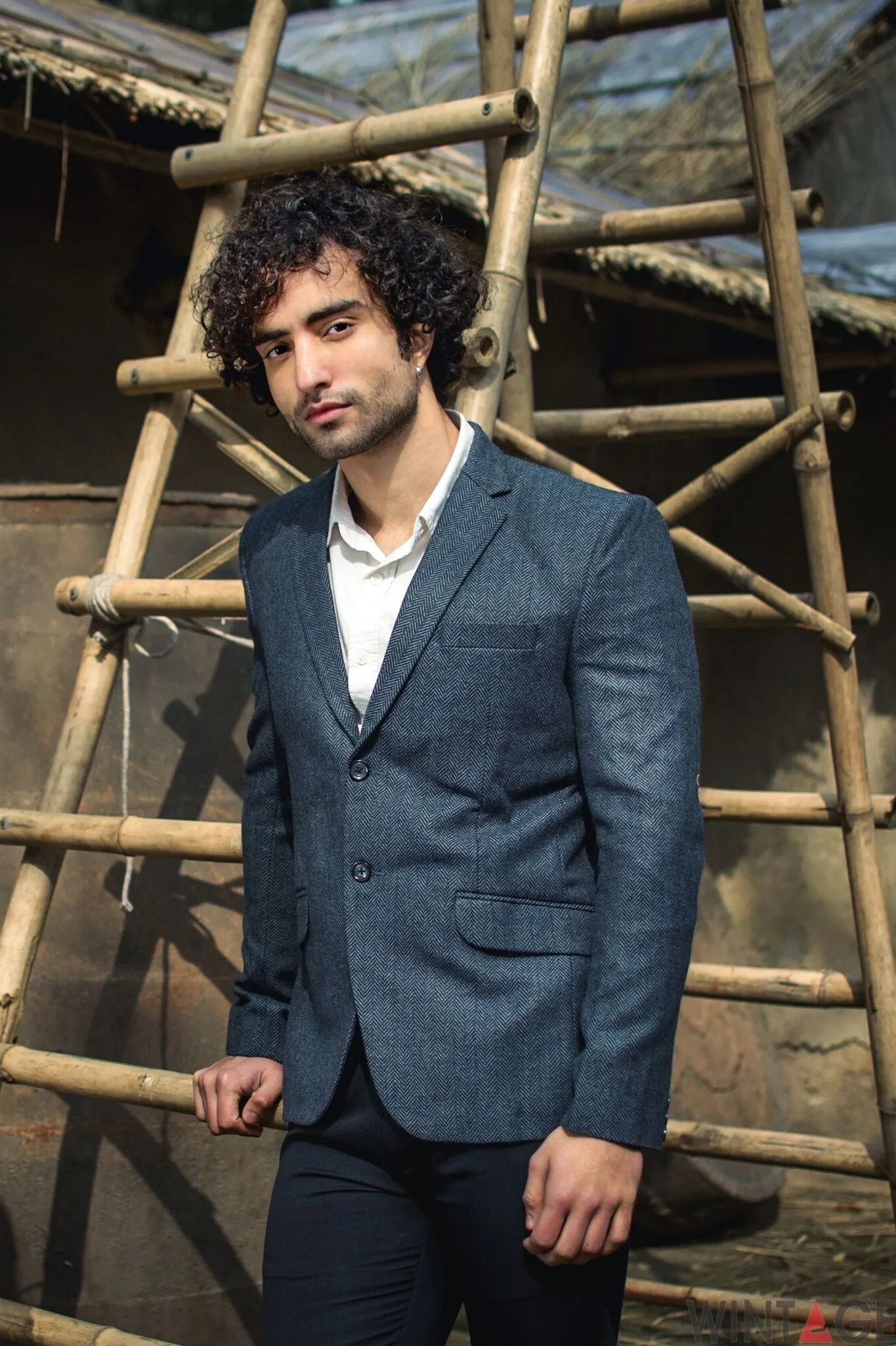 Tweed Blue Blazer
