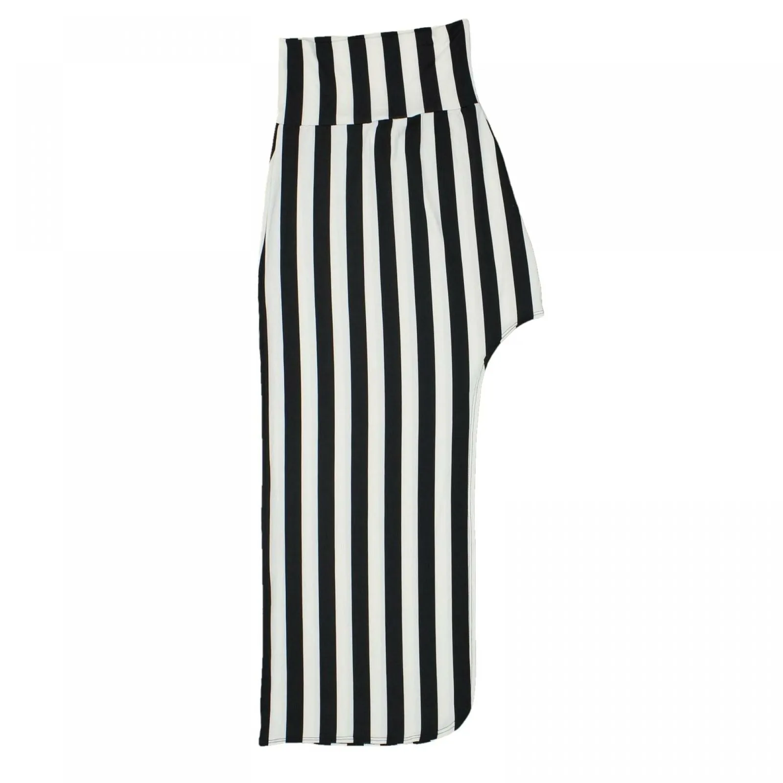 Urvana Women's Stretch Body Con Striped Side Slit Maxi Skirt