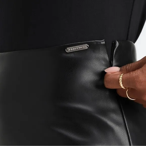 Vegan Leather High-Waisted Mini Skirt FAB35