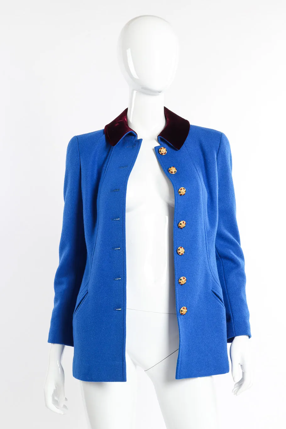 Velvet Collar Wool Jacket