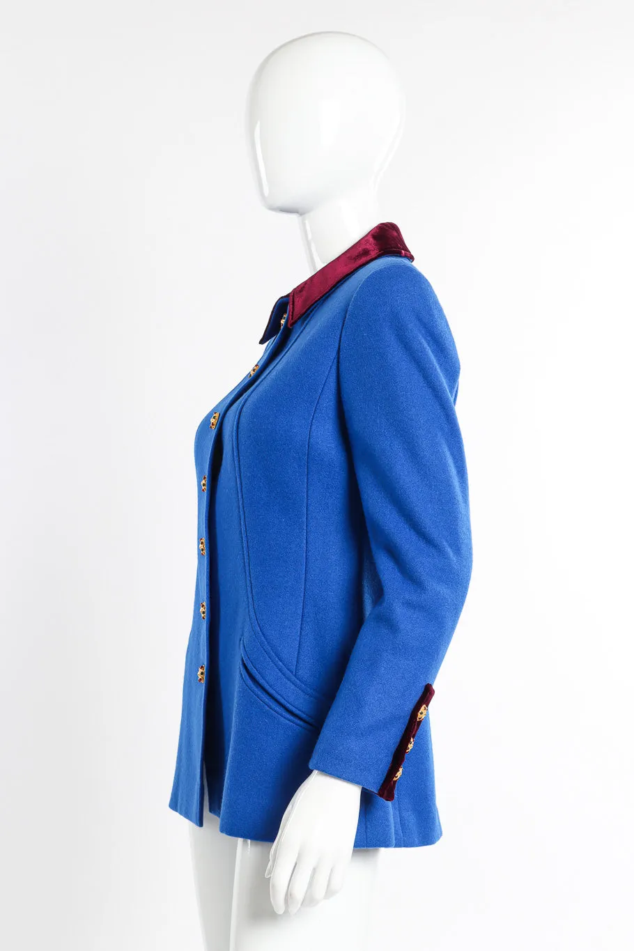 Velvet Collar Wool Jacket
