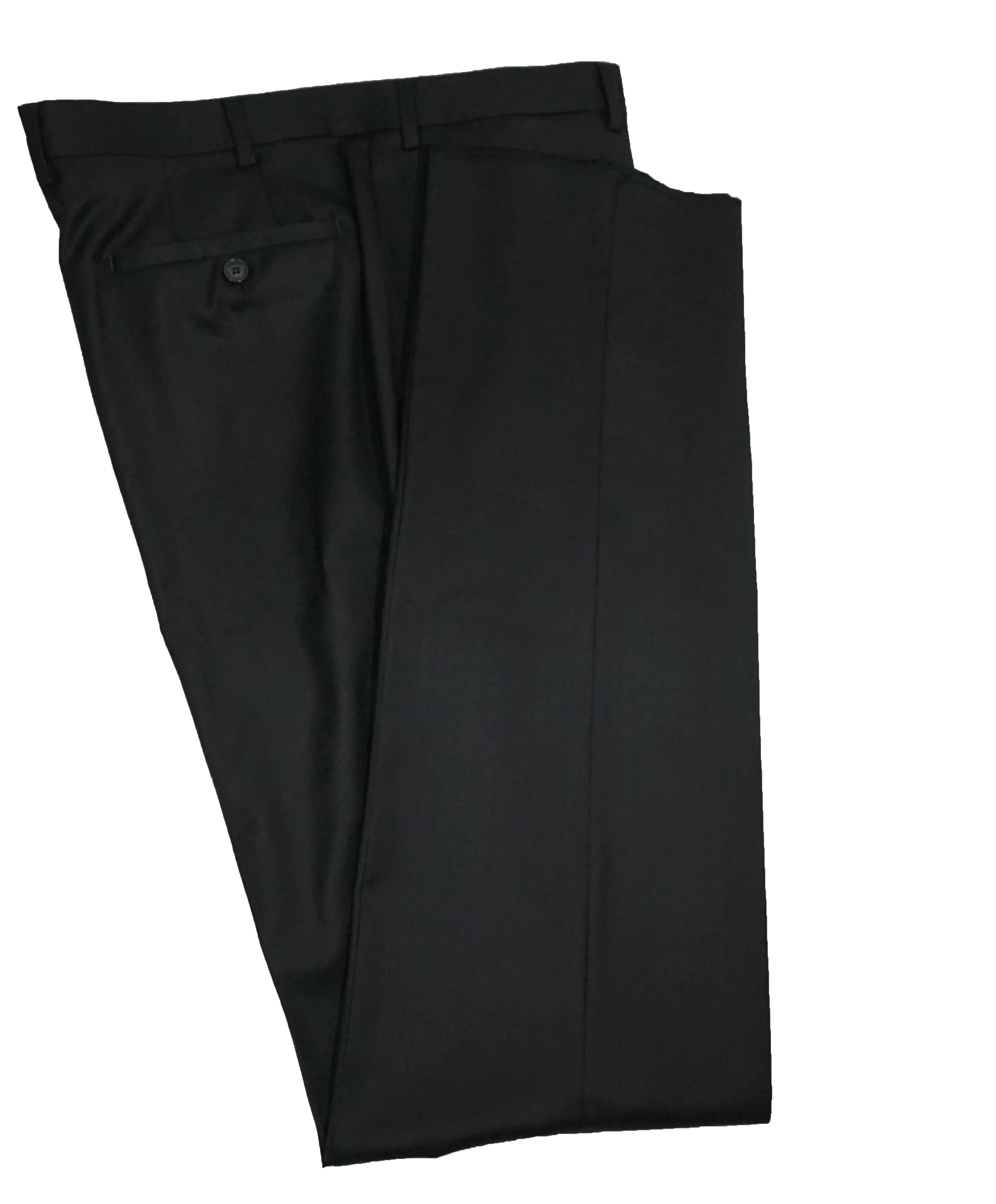 VERSACE COLLECTION - Notch Lapel  Black Suit With Muted Sheen - 44R