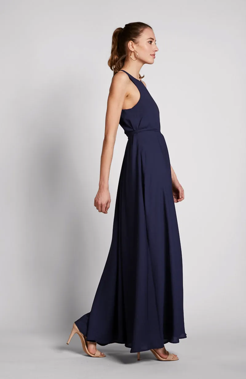 Vienna Dress in Ink Navy Blue