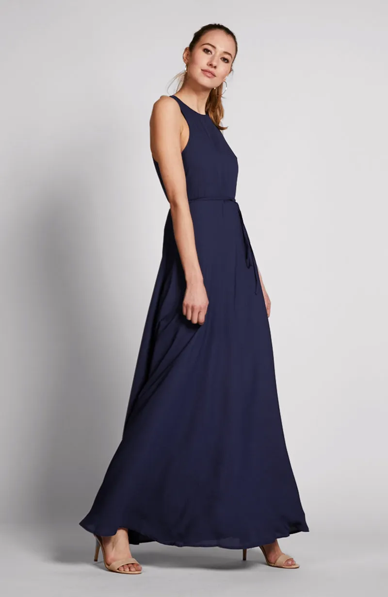 Vienna Dress in Ink Navy Blue