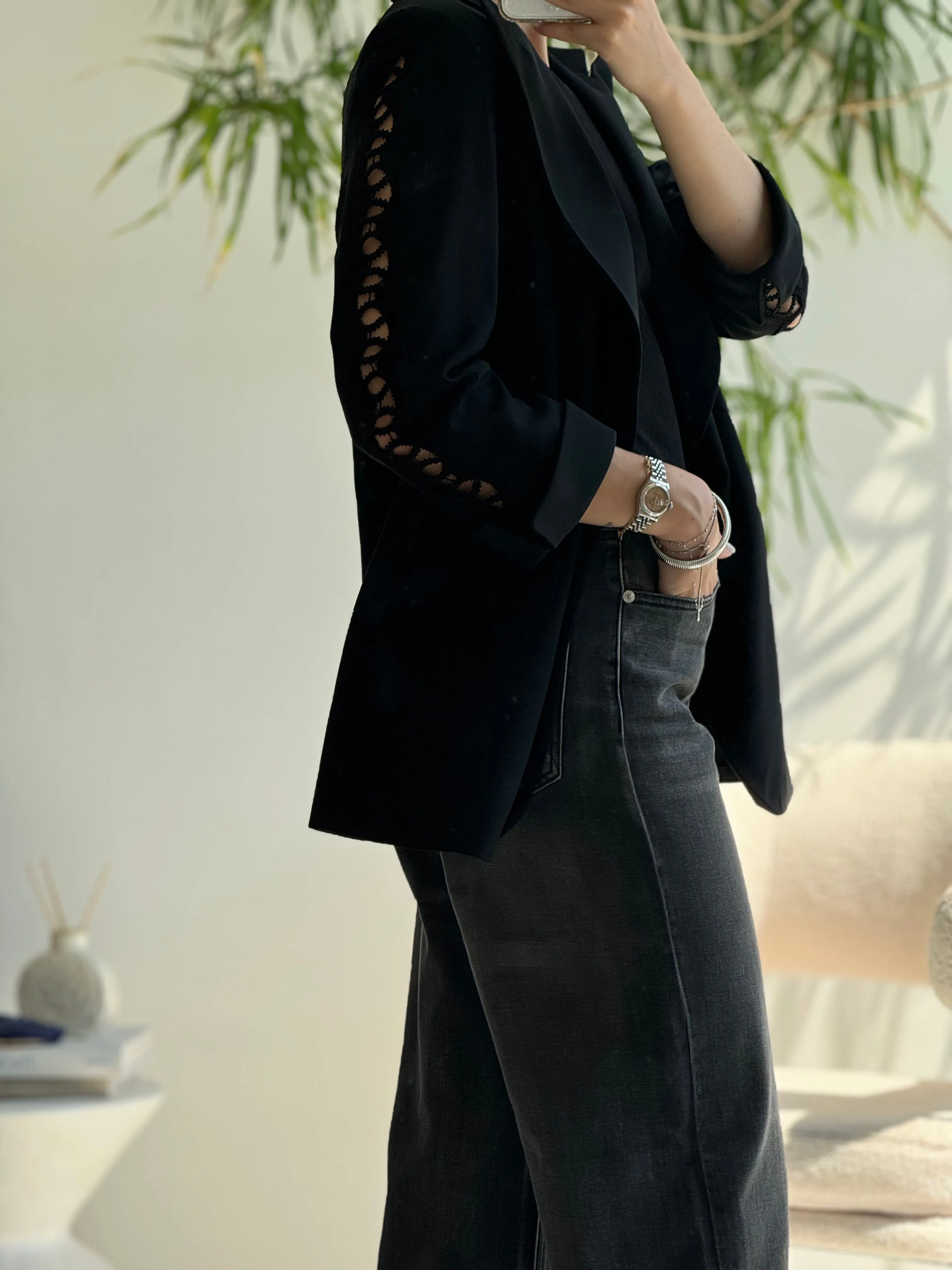 Vintage CLIPS Lace Embroidered Blazer