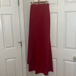 Vintage red long skirt with tail HighLow