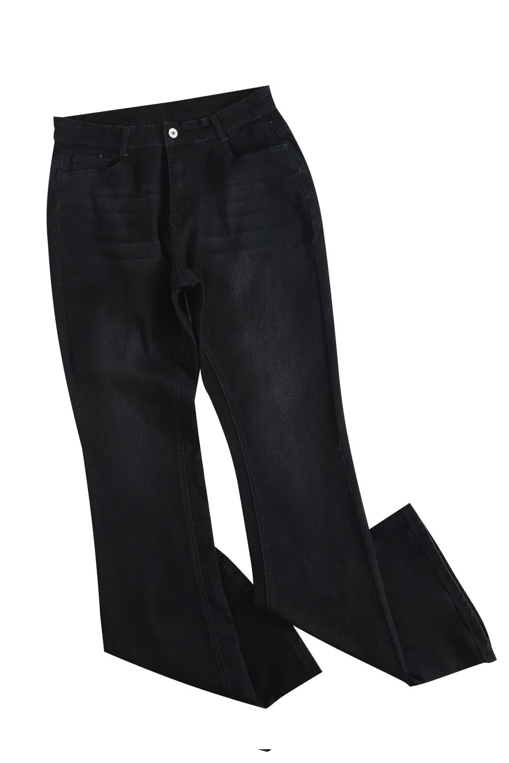 Wash Vintage Black Wide Leg Jeans