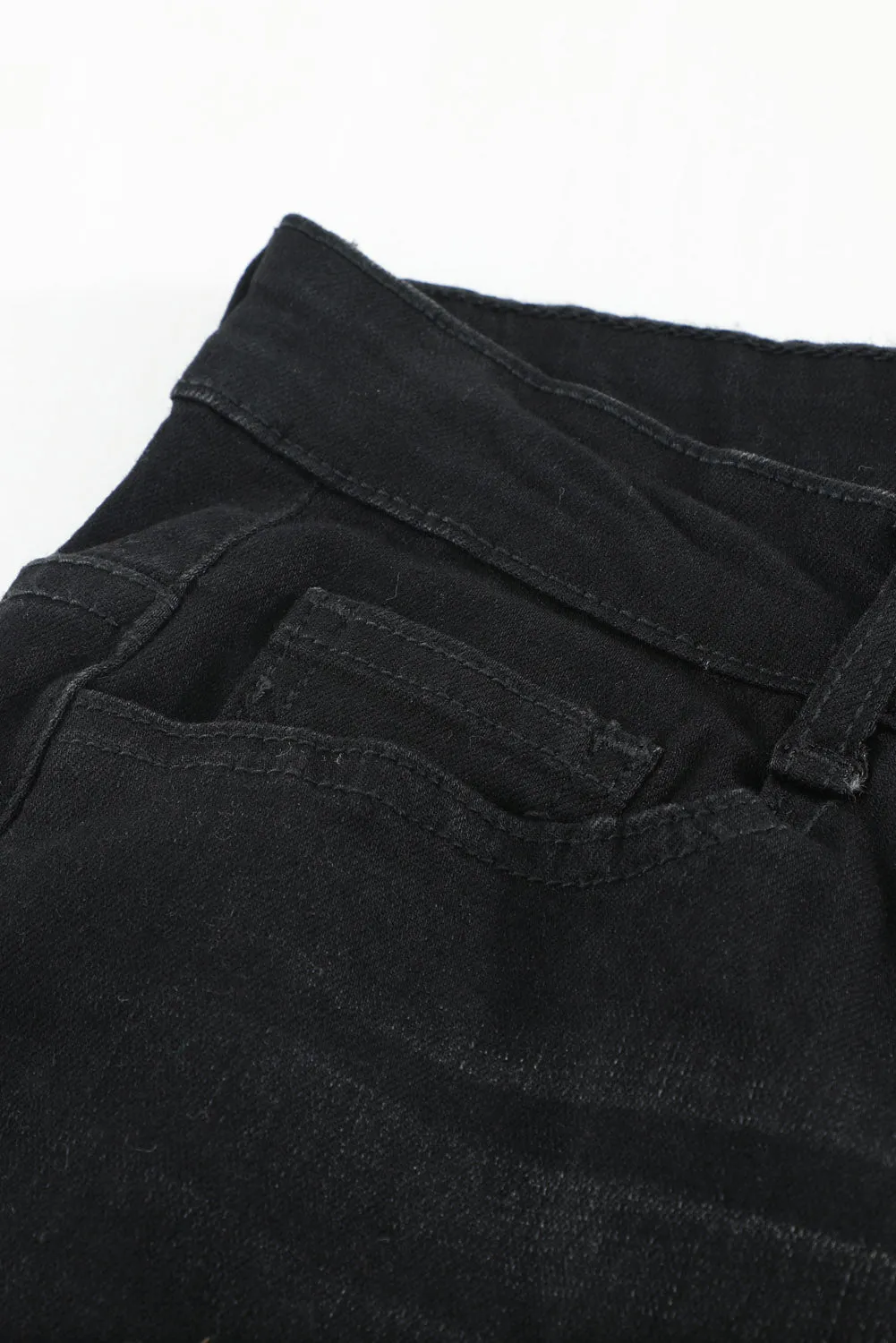 Wash Vintage Black Wide Leg Jeans