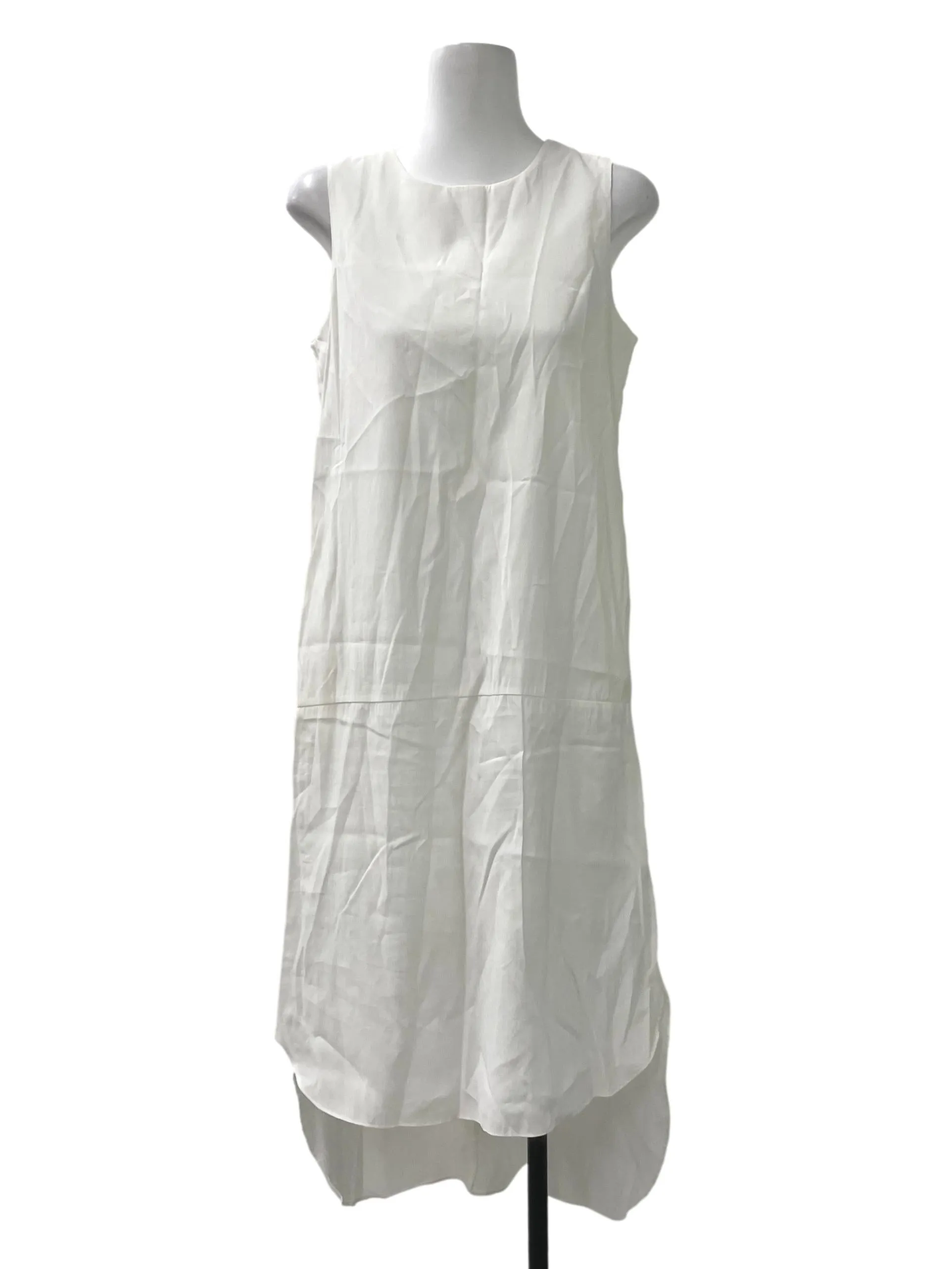 White Round Neck Dress TEM