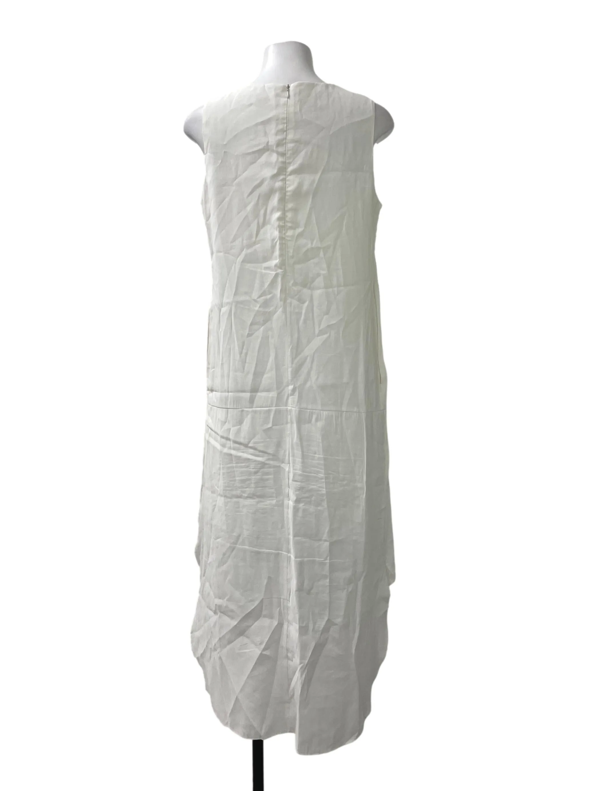 White Round Neck Dress TEM