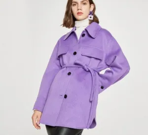 Women's Fashion Profile Double-side Wool Jacket